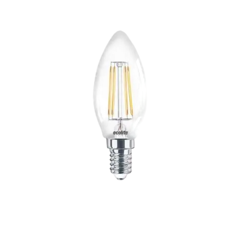 Ecolite 4W LED FILAMENT CANDLE Ampul 220V Şeffaf Cam 470 lümen 15.000 Saat Ömür